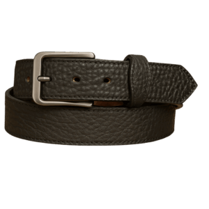 Classic Black Leather Belt – Genuine Elegance